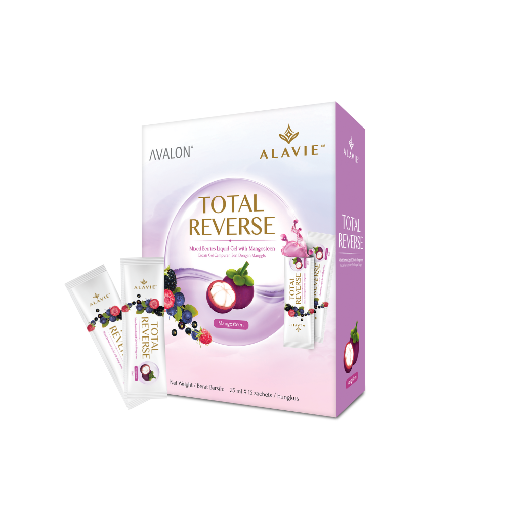 Avalon Alavie Total Reverse Packaging with sachets with white background