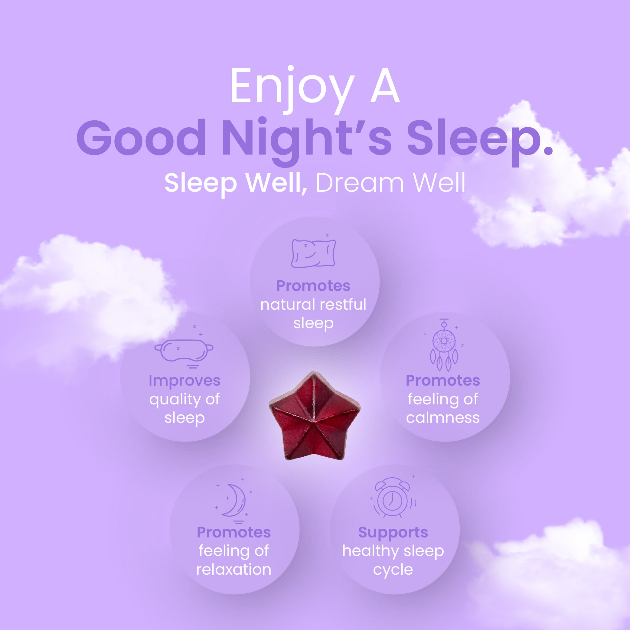 Benefits of taking Avalon® Passion Flower Sleep Gummies is a sleep supplement that promotes a healthy sleep cycle and positive mood! An All-In-One, tasty gummy that is scientifically tested to provide calming effects, helps to relax and sleep better.